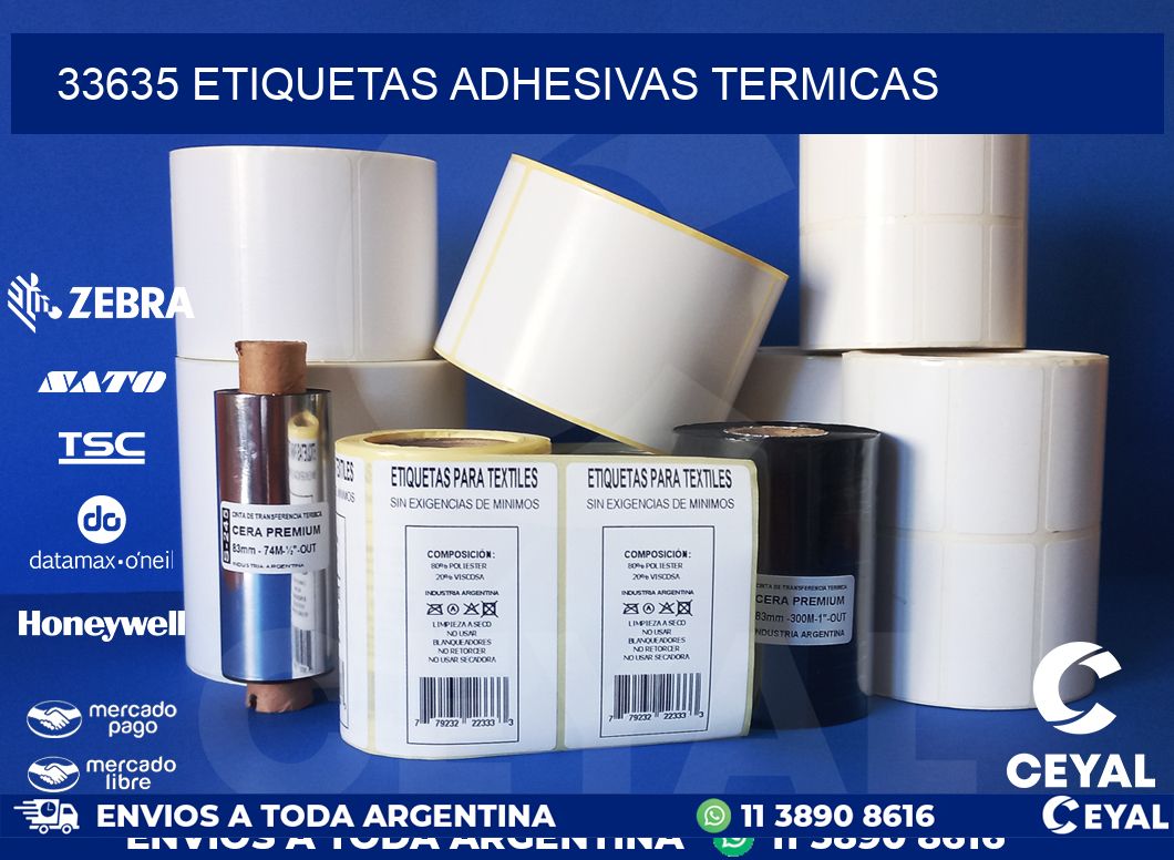 33635 etiquetas adhesivas termicas