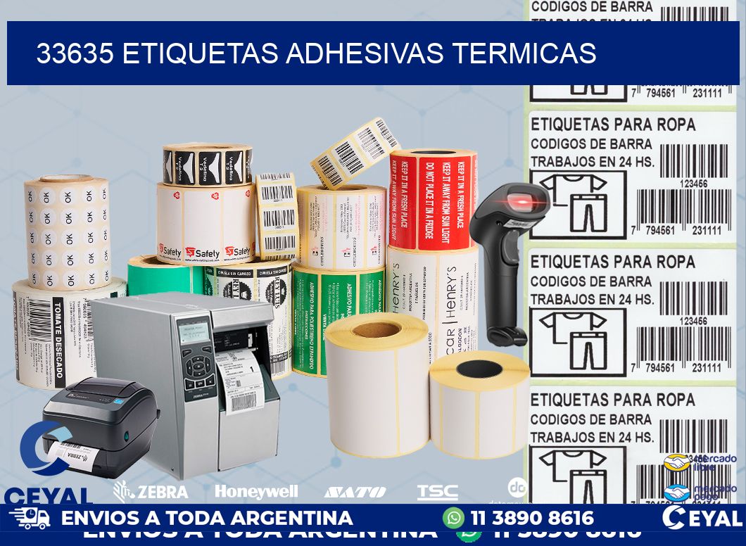 33635 etiquetas adhesivas termicas