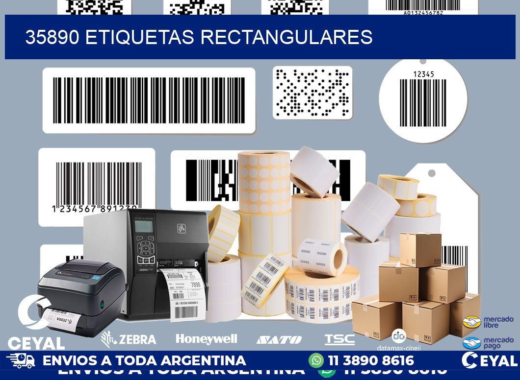 35890 etiquetas rectangulares