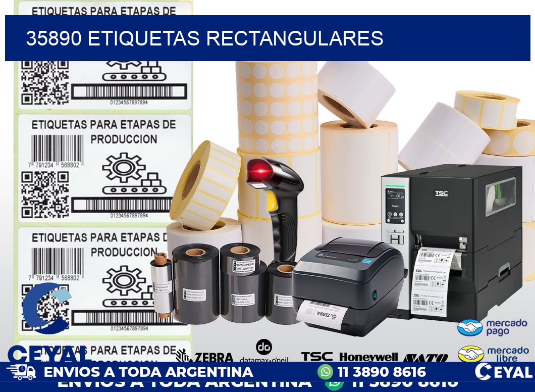 35890 etiquetas rectangulares