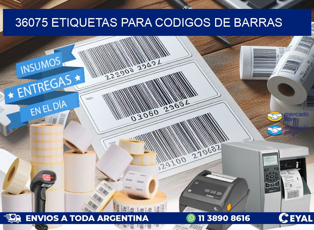 36075 ETIQUETAS PARA CODIGOS DE BARRAS