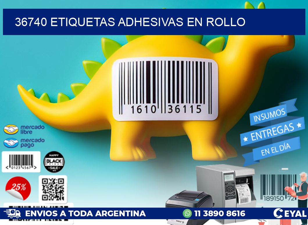 36740 Etiquetas adhesivas en rollo