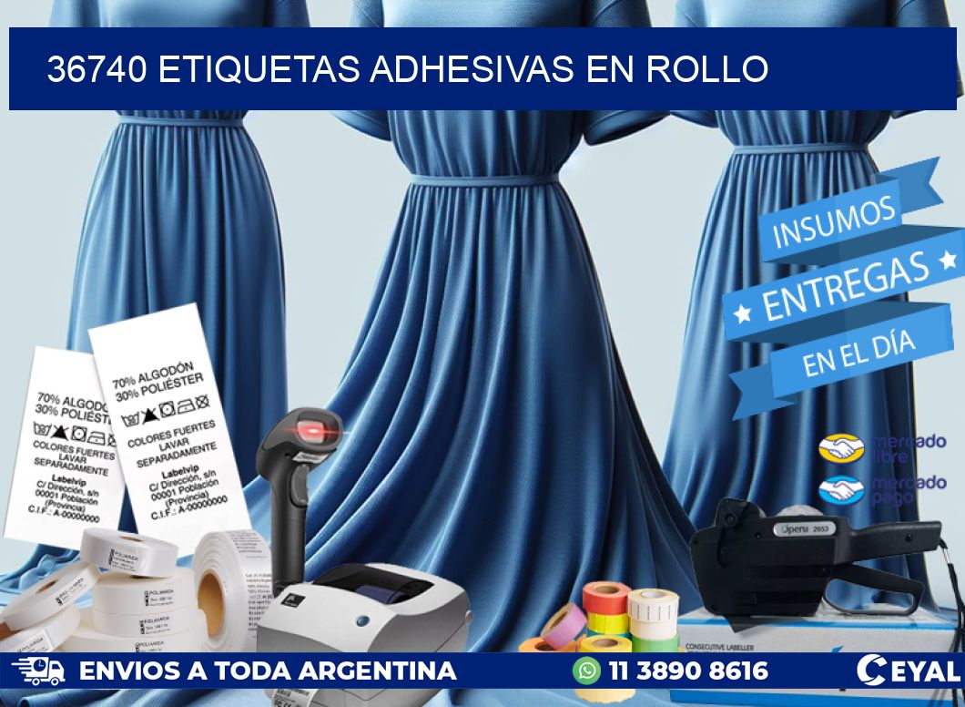 36740 Etiquetas adhesivas en rollo