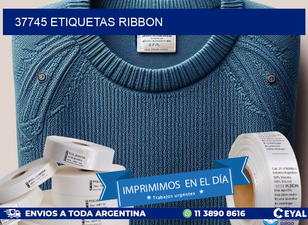 37745 ETIQUETAS RIBBON