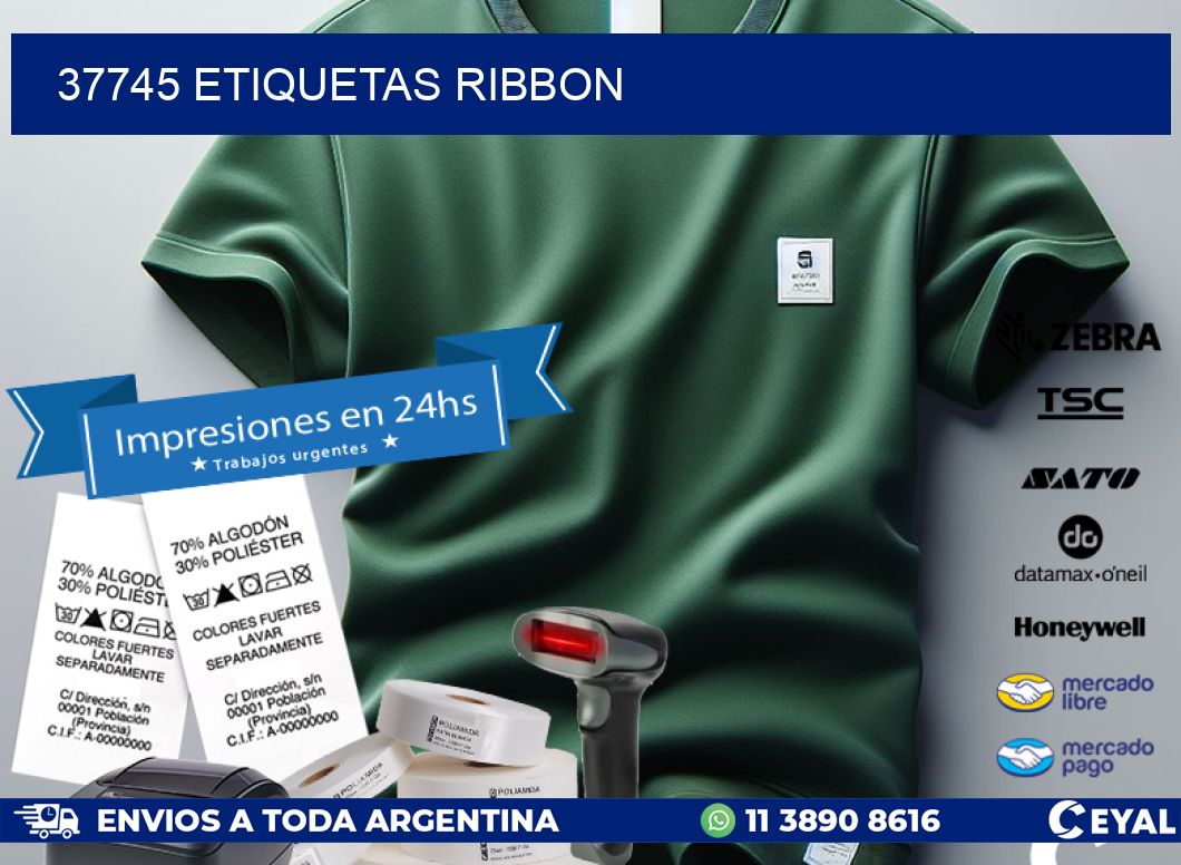 37745 ETIQUETAS RIBBON