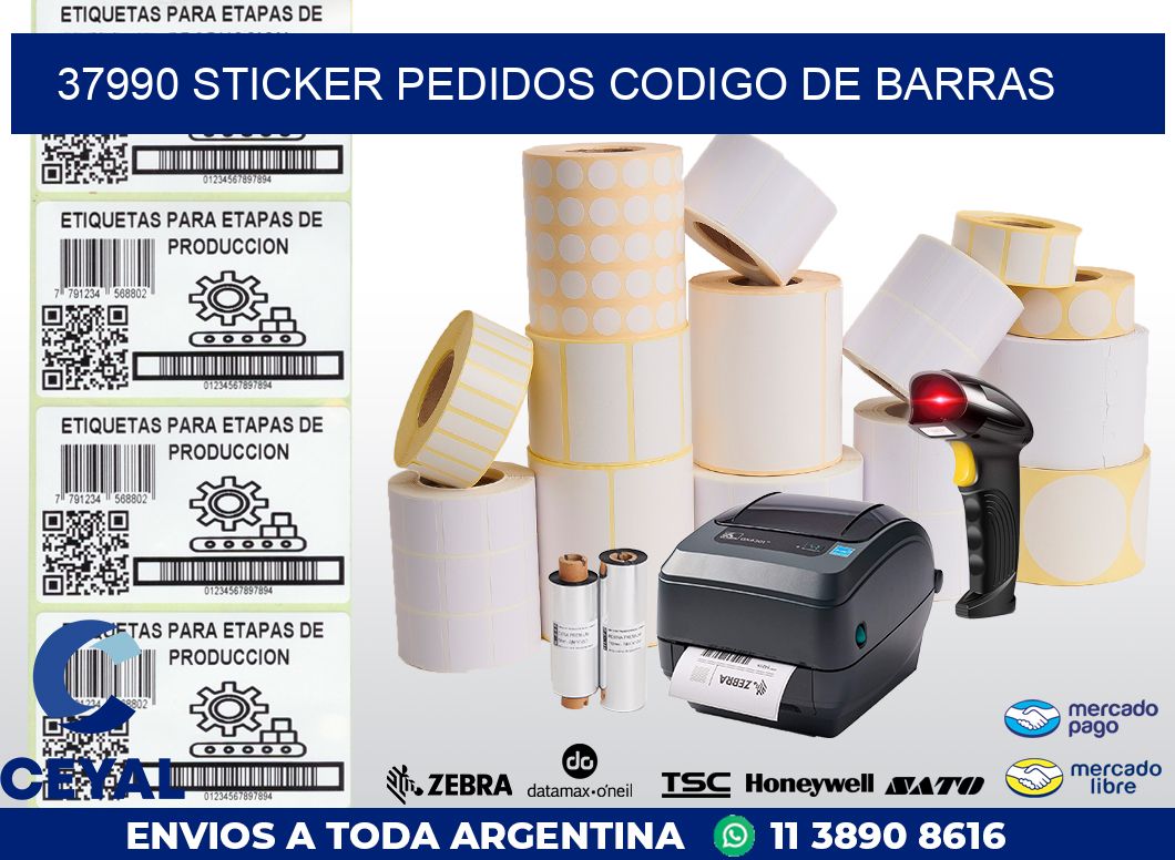 37990 STICKER PEDIDOS CODIGO DE BARRAS