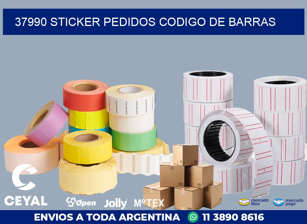 37990 STICKER PEDIDOS CODIGO DE BARRAS