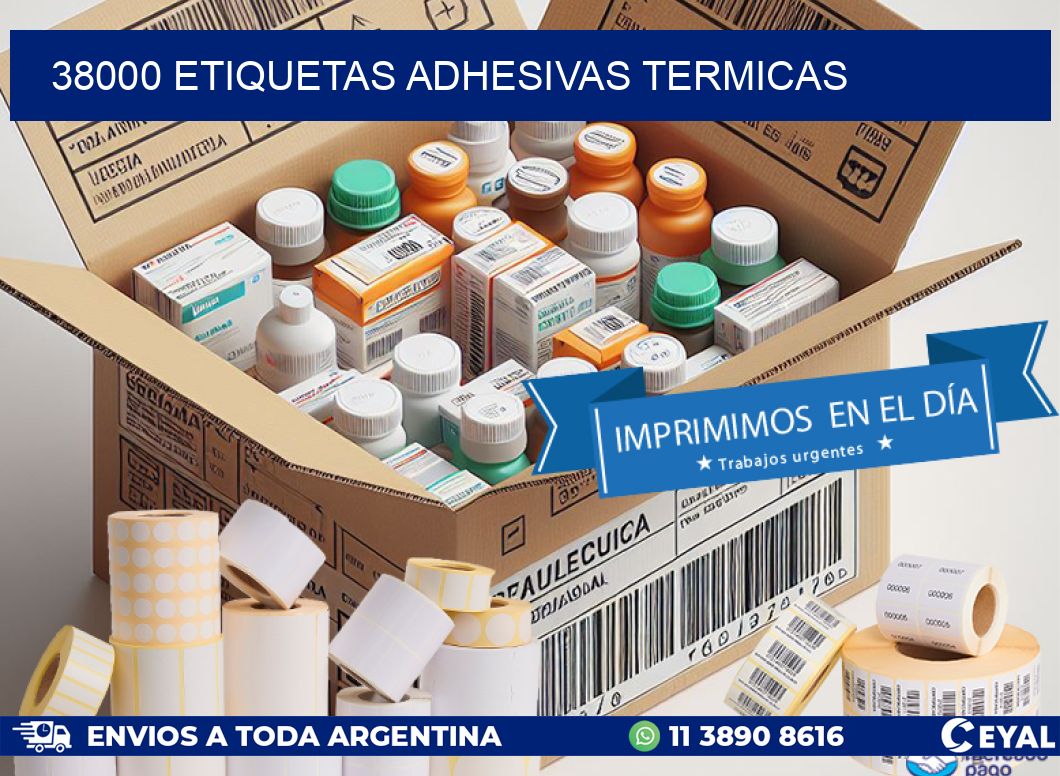 38000 etiquetas adhesivas termicas