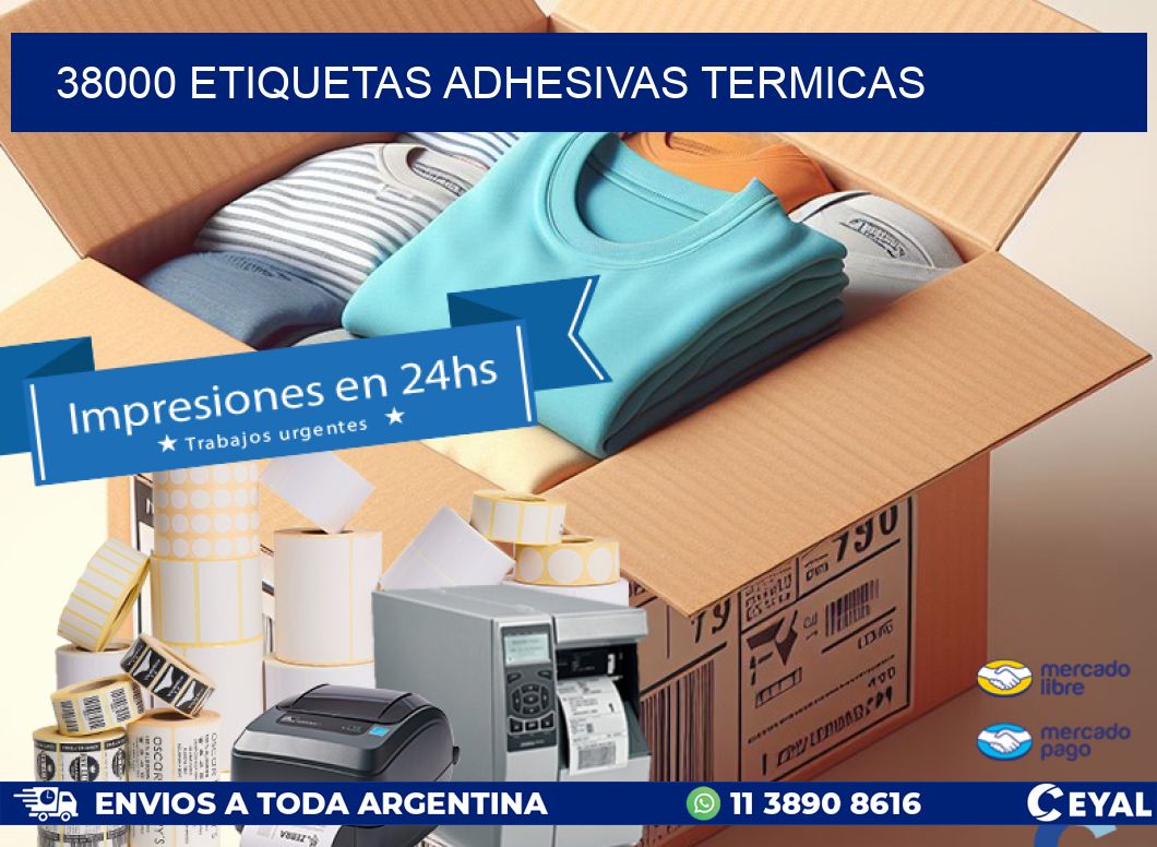 38000 etiquetas adhesivas termicas