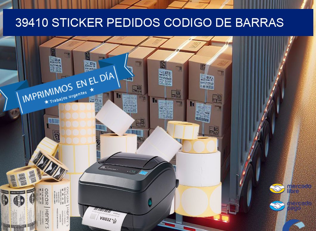 39410 STICKER PEDIDOS CODIGO DE BARRAS