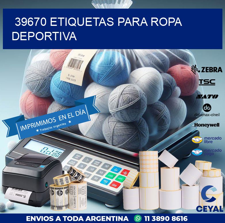 39670 ETIQUETAS PARA ROPA DEPORTIVA