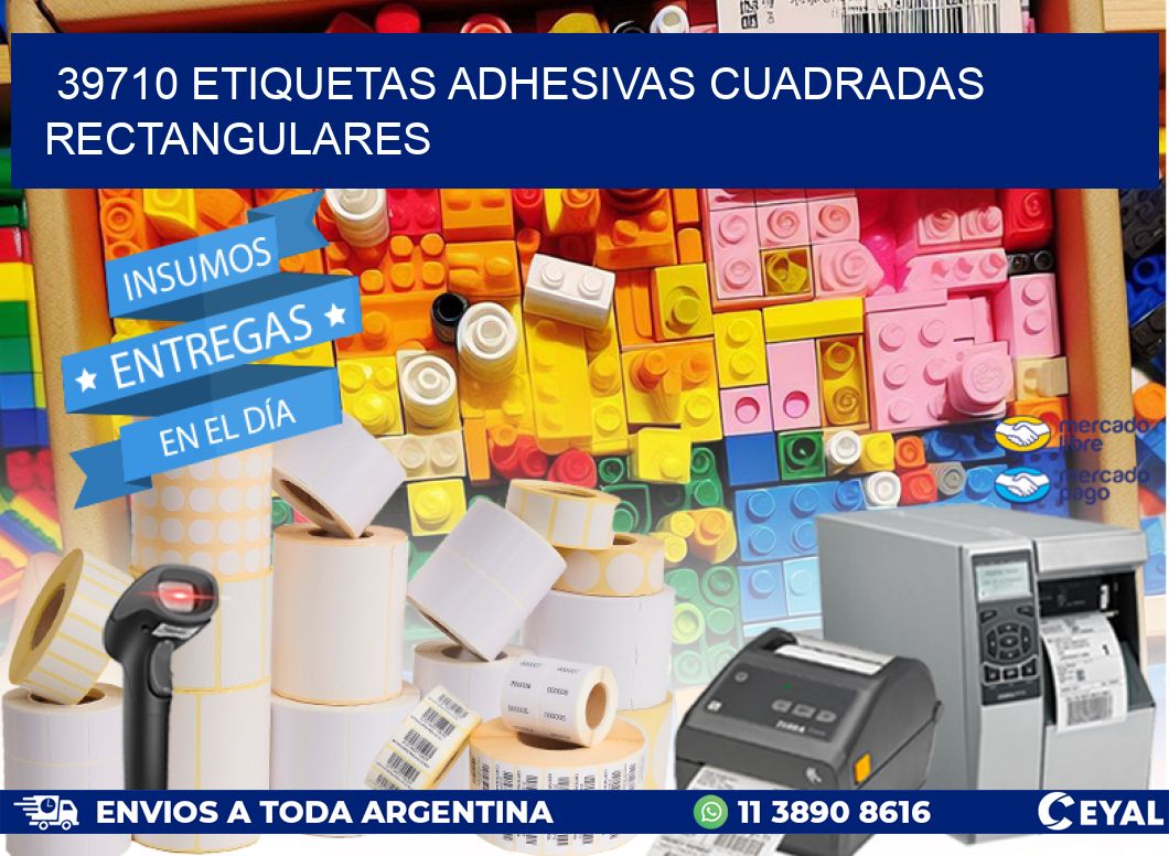 39710 ETIQUETAS ADHESIVAS CUADRADAS RECTANGULARES