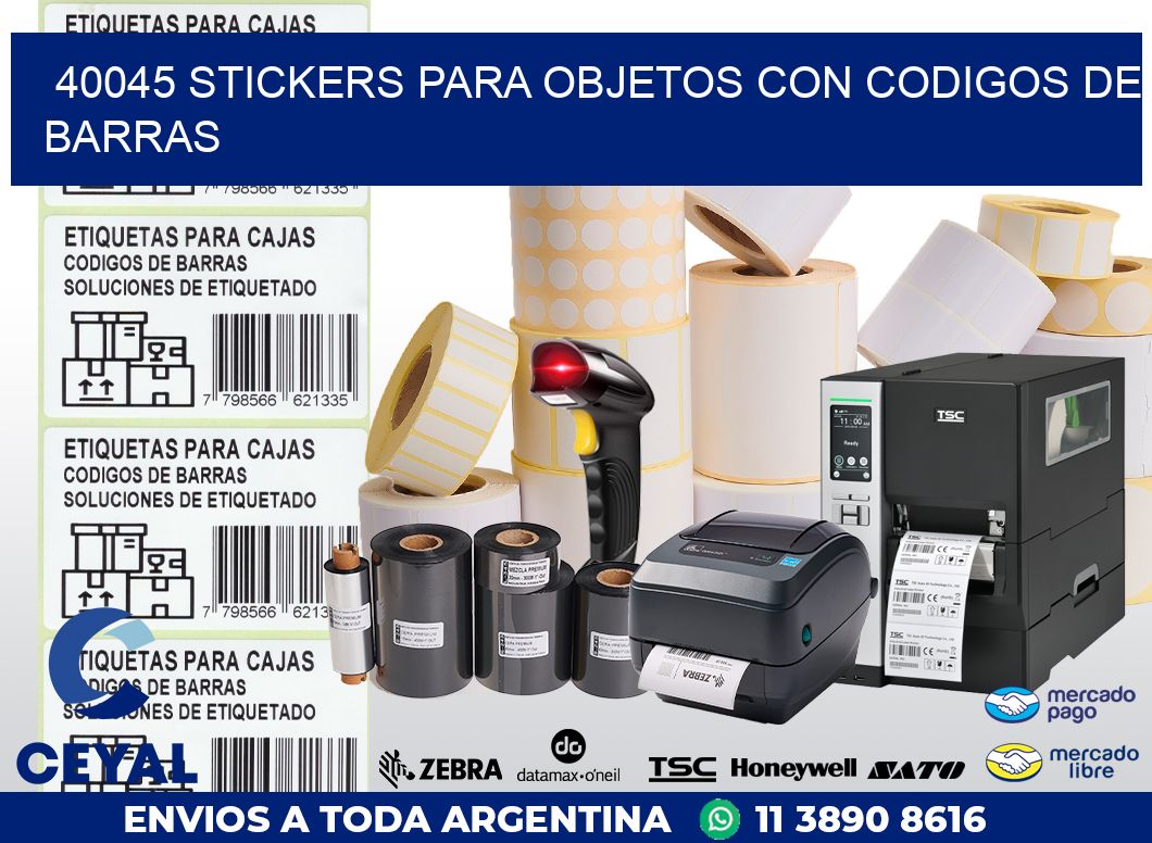 40045 STICKERS PARA OBJETOS CON CODIGOS DE BARRAS