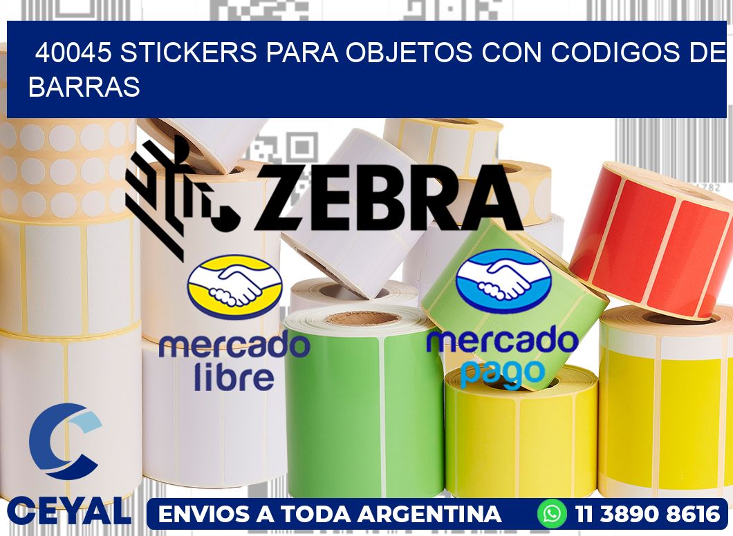 40045 STICKERS PARA OBJETOS CON CODIGOS DE BARRAS