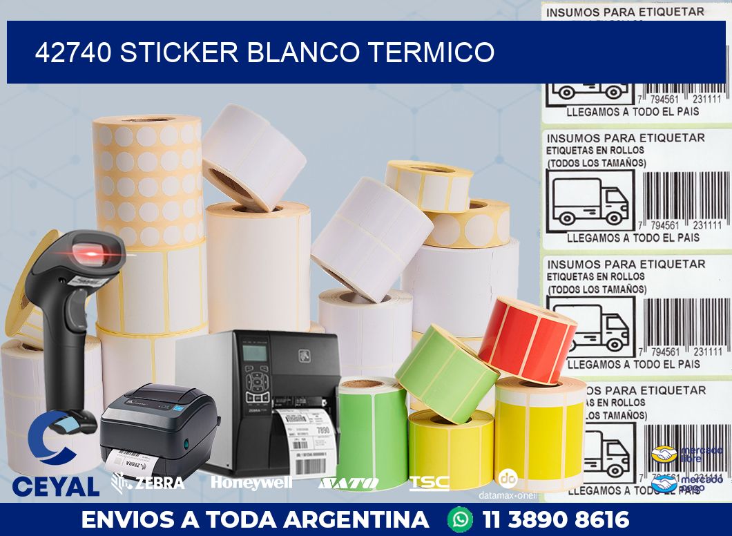 42740 sticker blanco termico