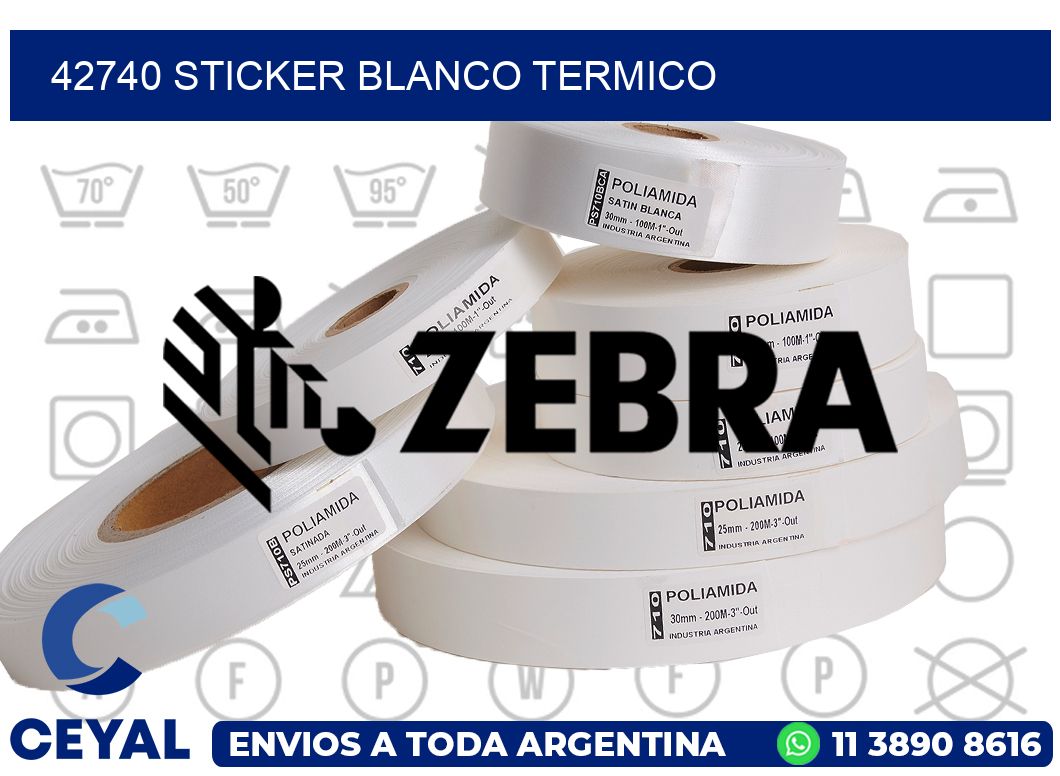 42740 sticker blanco termico