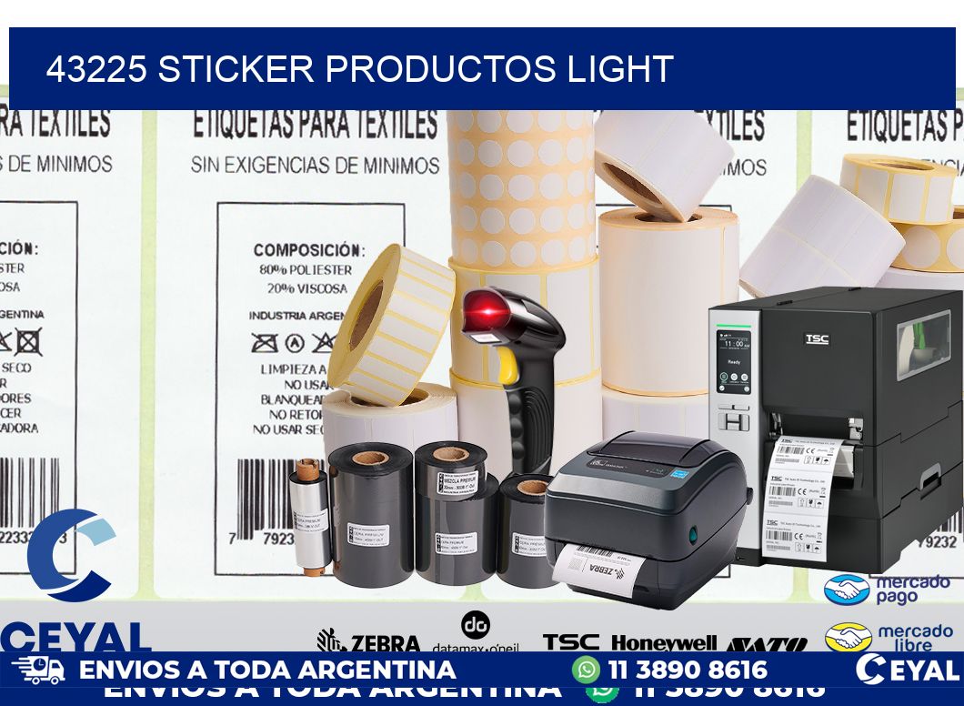 43225 STICKER PRODUCTOS LIGHT