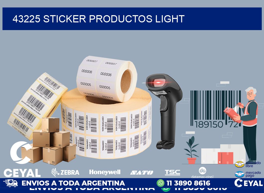 43225 STICKER PRODUCTOS LIGHT