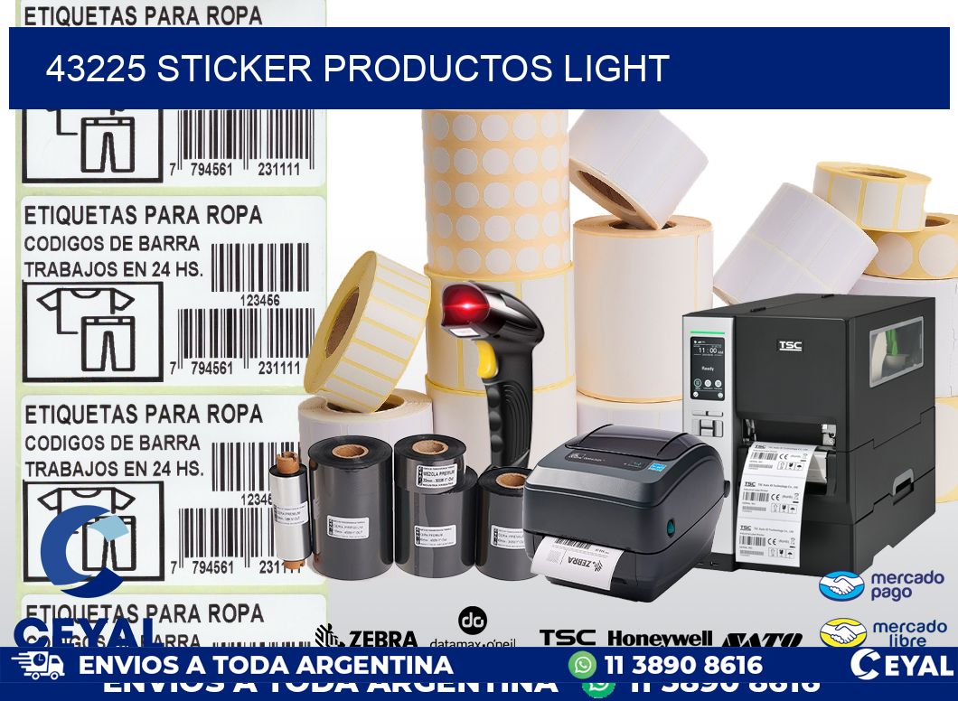 43225 STICKER PRODUCTOS LIGHT