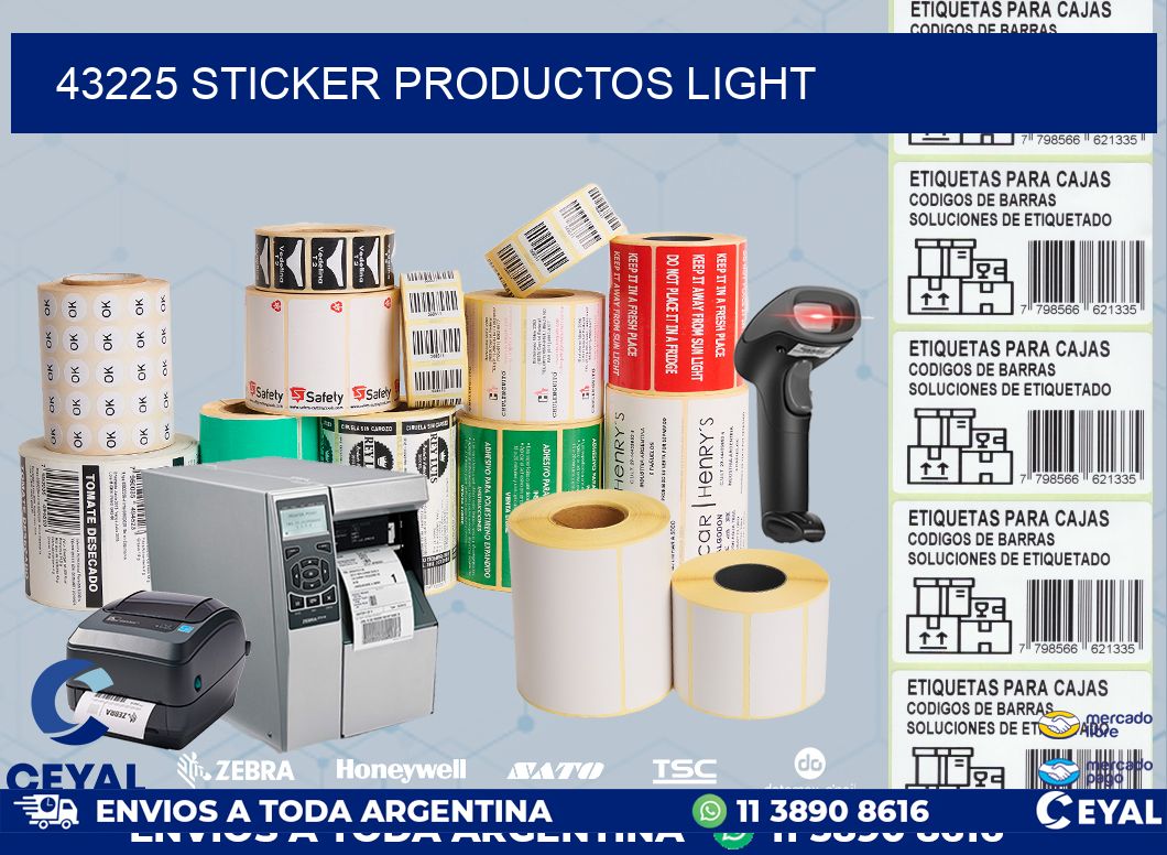 43225 STICKER PRODUCTOS LIGHT