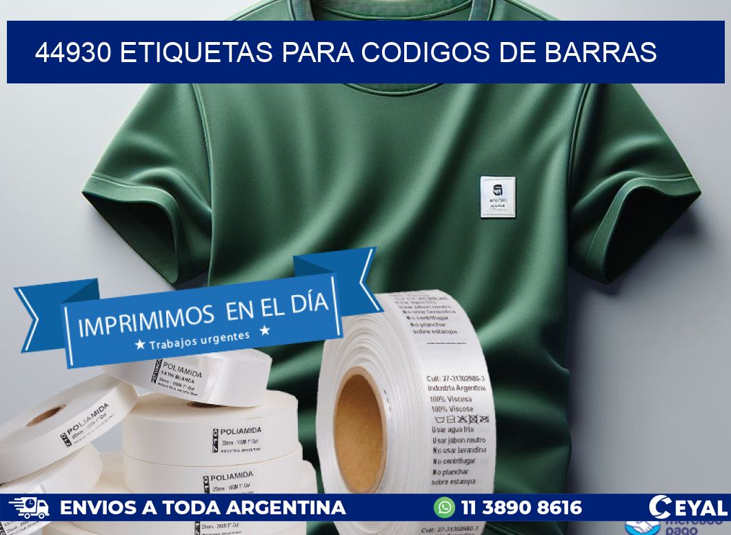 44930 ETIQUETAS PARA CODIGOS DE BARRAS