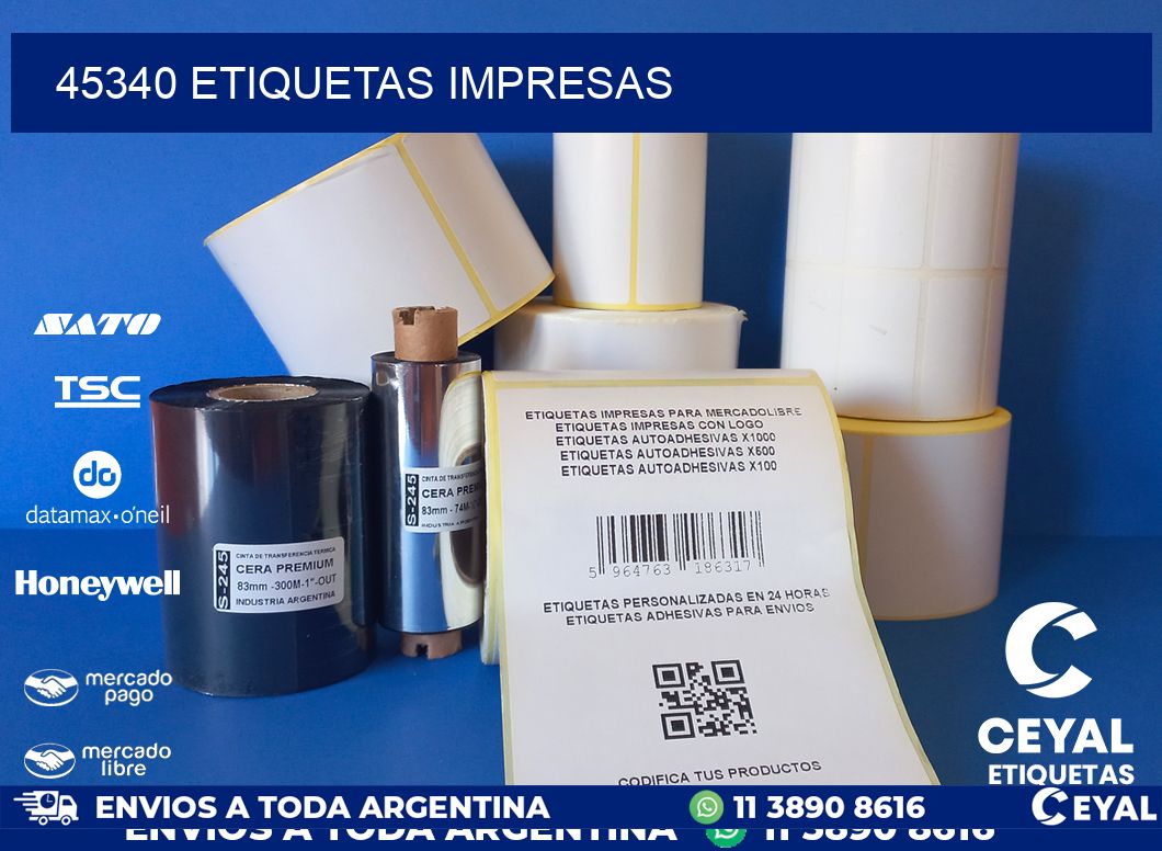 45340 ETIQUETAS IMPRESAS