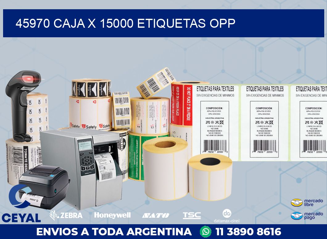 45970 CAJA X 15000 ETIQUETAS OPP