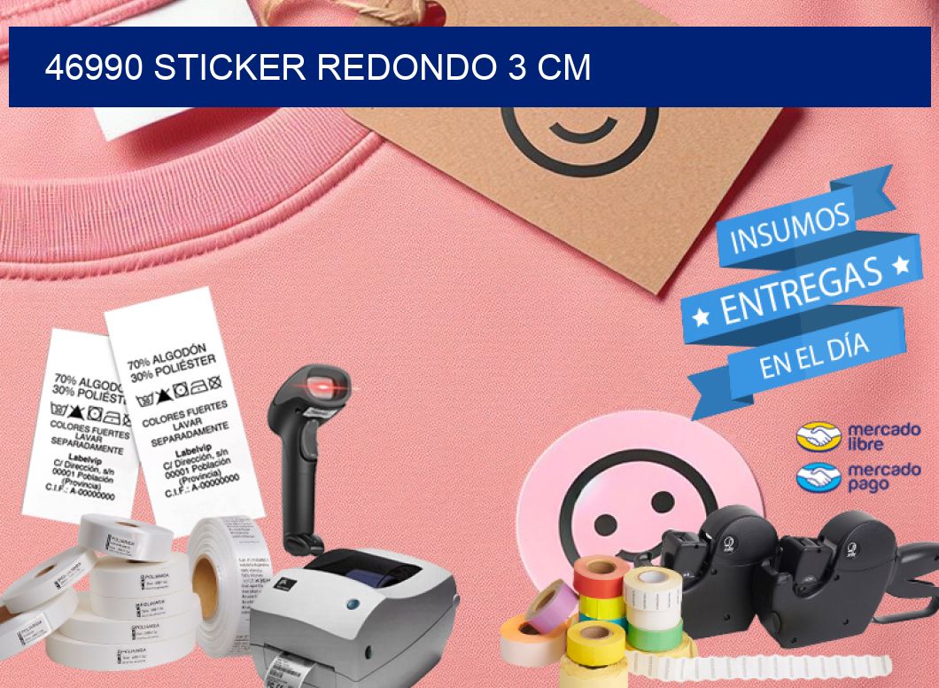 46990 STICKER REDONDO 3 CM