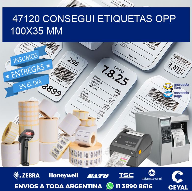 47120 CONSEGUI ETIQUETAS OPP 100X35 MM