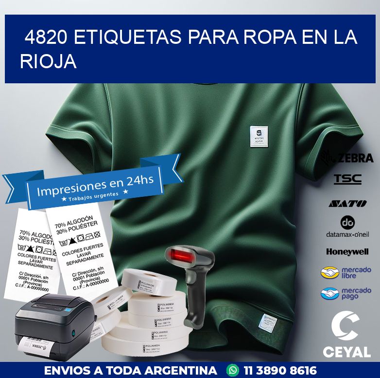 4820 ETIQUETAS PARA ROPA EN LA RIOJA