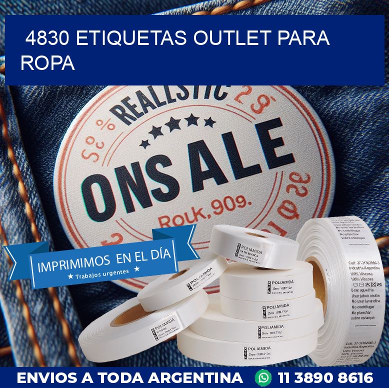 4830 ETIQUETAS OUTLET PARA ROPA