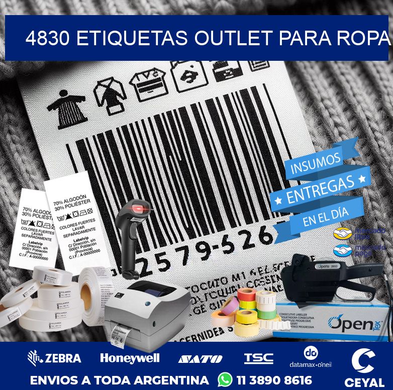 4830 ETIQUETAS OUTLET PARA ROPA