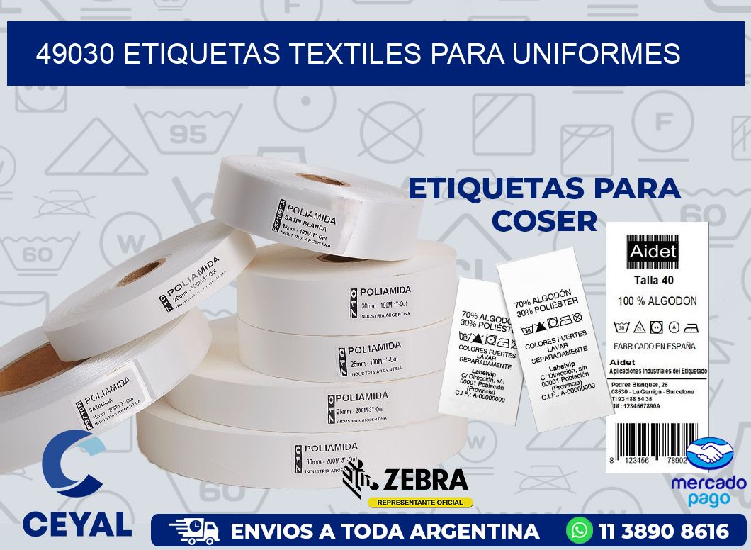 49030 ETIQUETAS TEXTILES PARA UNIFORMES