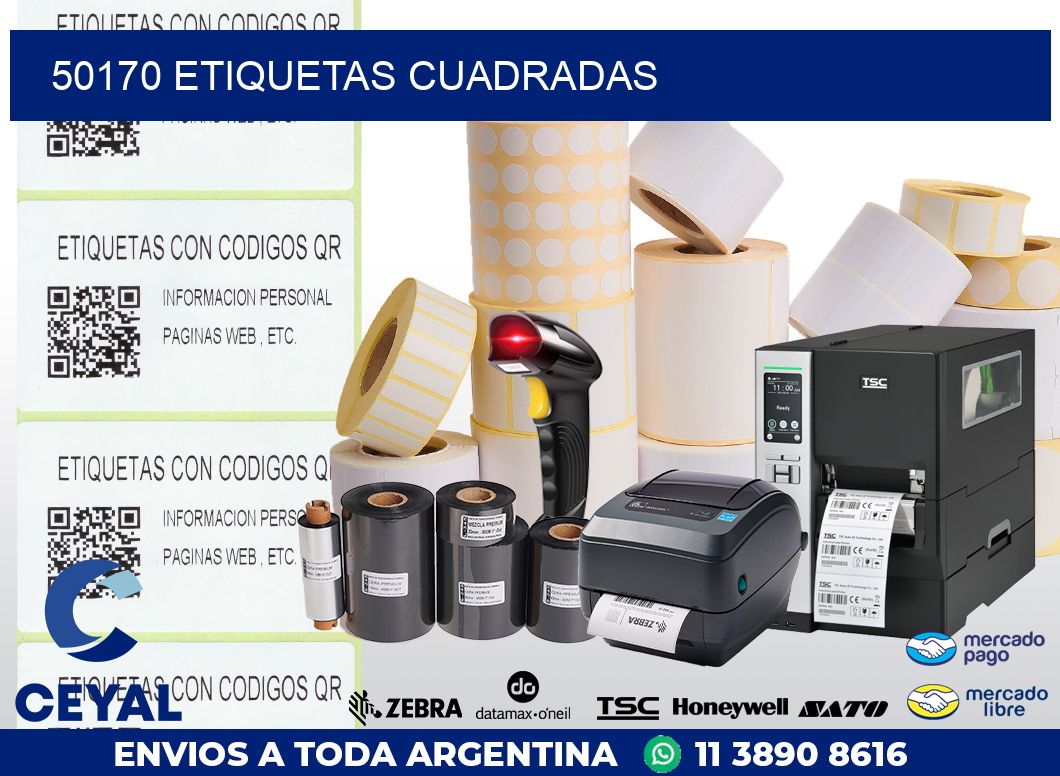 50170 Etiquetas cuadradas