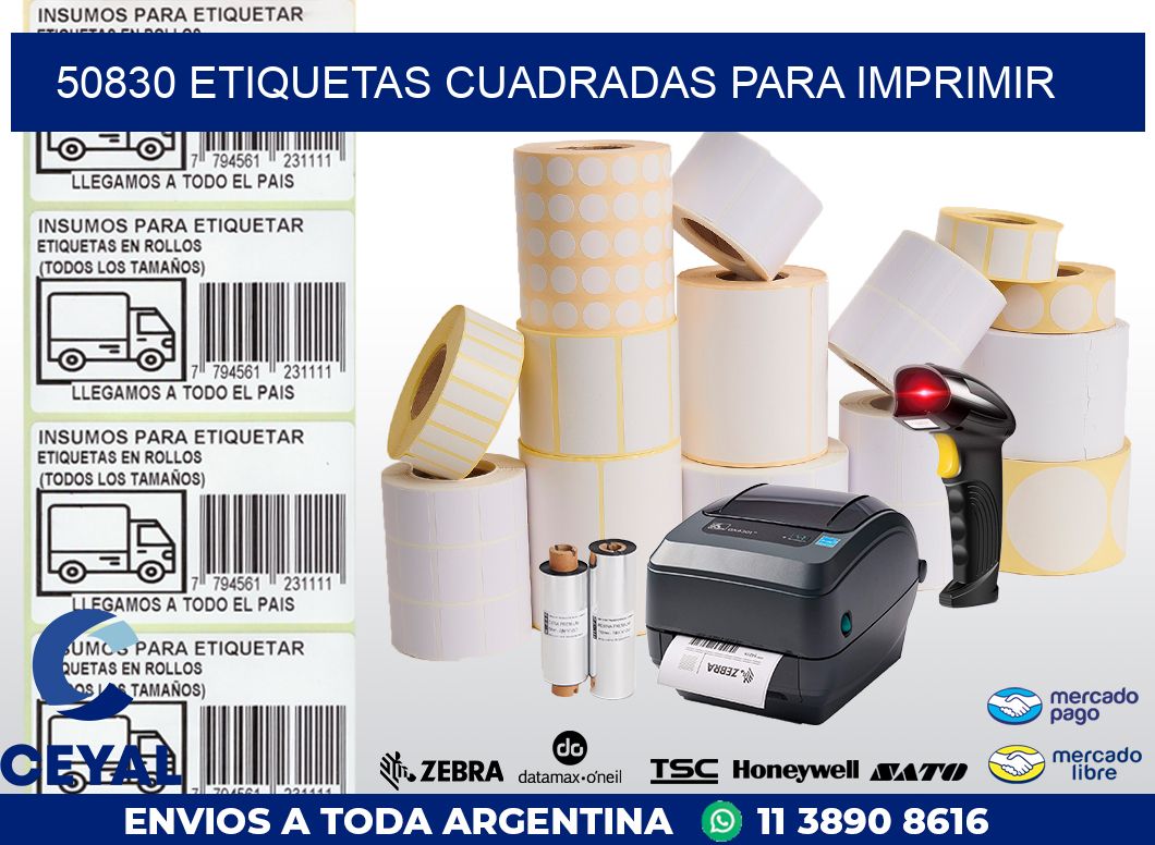 50830 Etiquetas cuadradas para imprimir