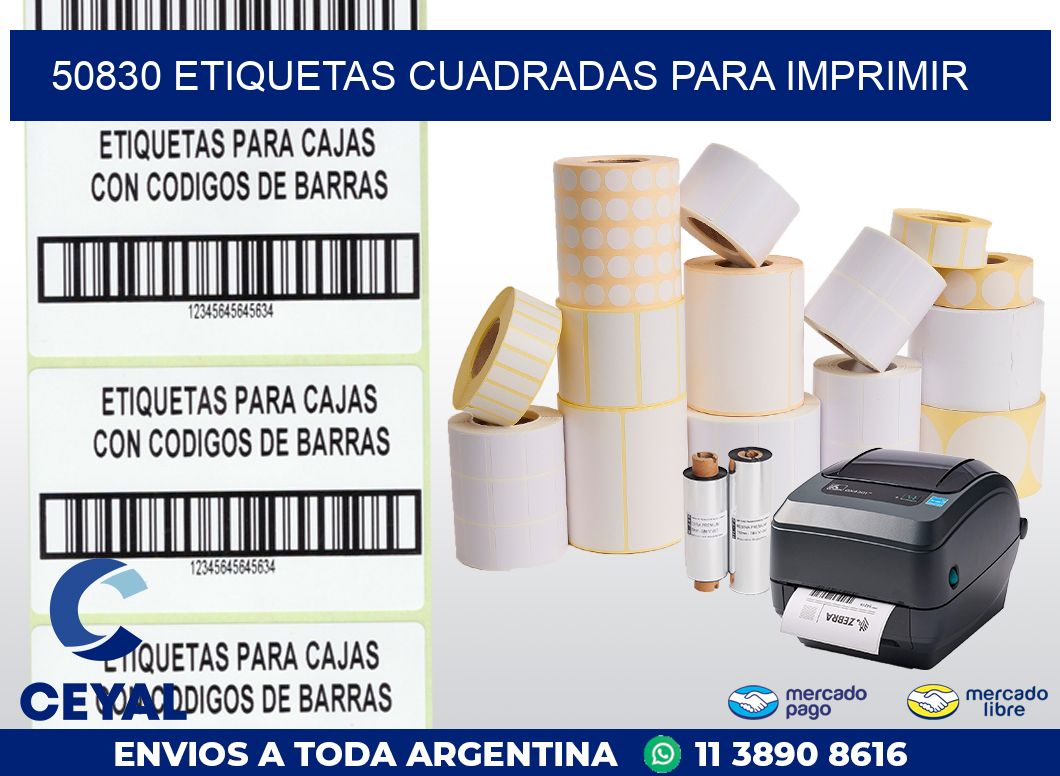 50830 Etiquetas cuadradas para imprimir