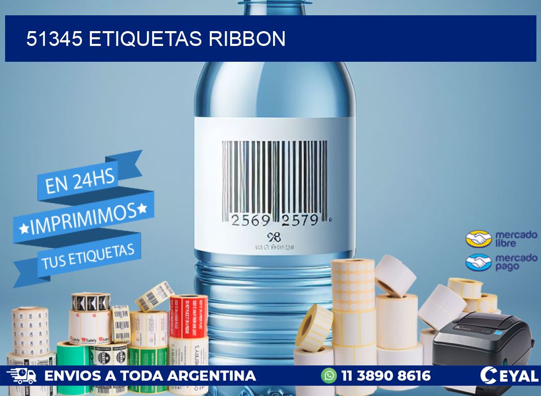 51345 ETIQUETAS RIBBON