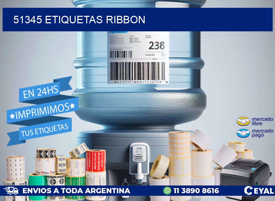 51345 ETIQUETAS RIBBON