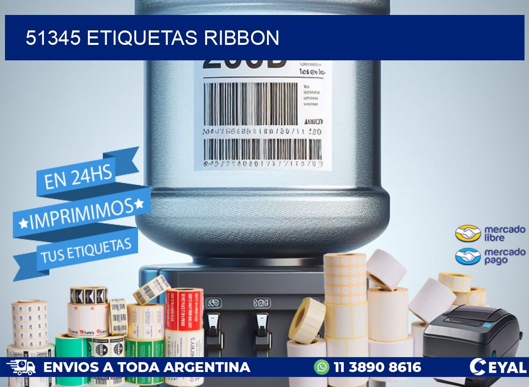 51345 ETIQUETAS RIBBON