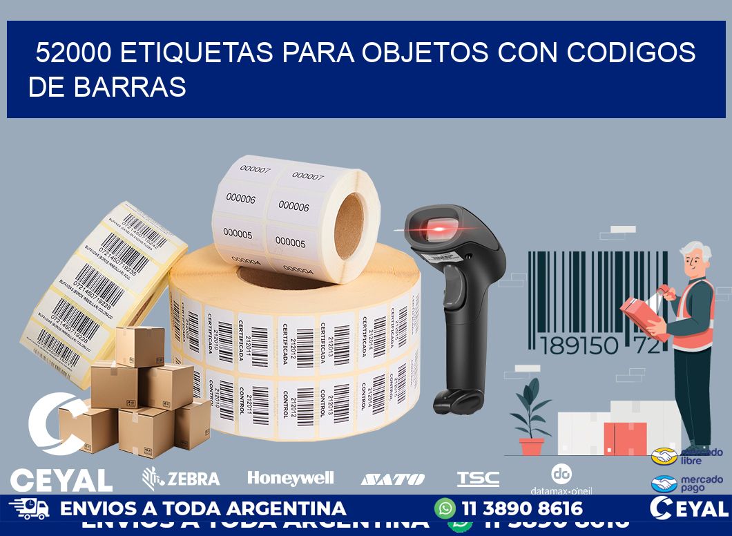 52000 ETIQUETAS PARA OBJETOS CON CODIGOS DE BARRAS