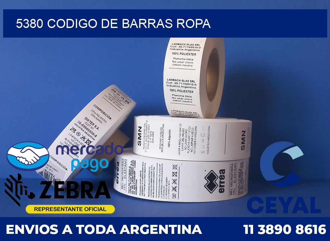 5380 CODIGO DE BARRAS ROPA