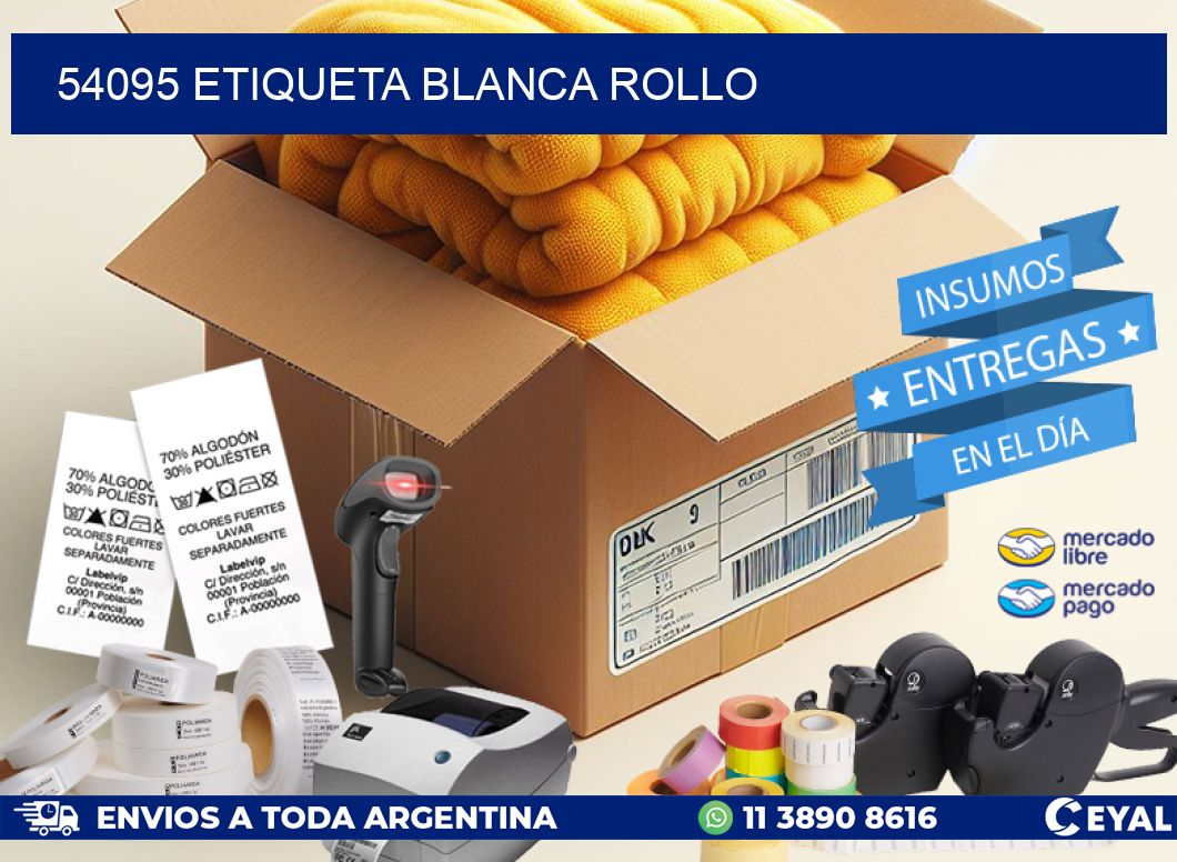 54095 etiqueta blanca rollo