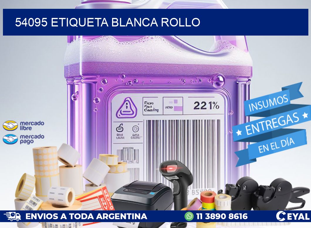 54095 etiqueta blanca rollo