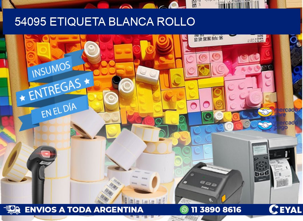 54095 etiqueta blanca rollo