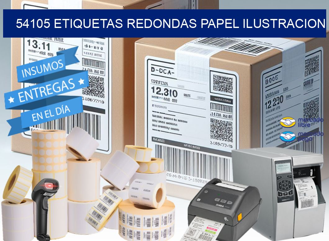 54105 ETIQUETAS REDONDAS PAPEL ILUSTRACION