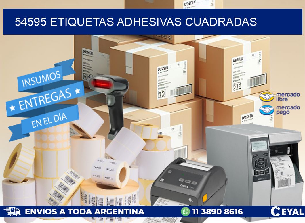 54595 ETIQUETAS ADHESIVAS CUADRADAS