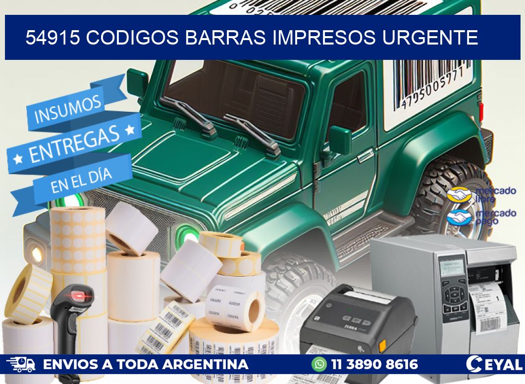 54915 CODIGOS BARRAS IMPRESOS URGENTE