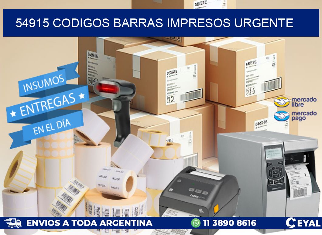 54915 CODIGOS BARRAS IMPRESOS URGENTE