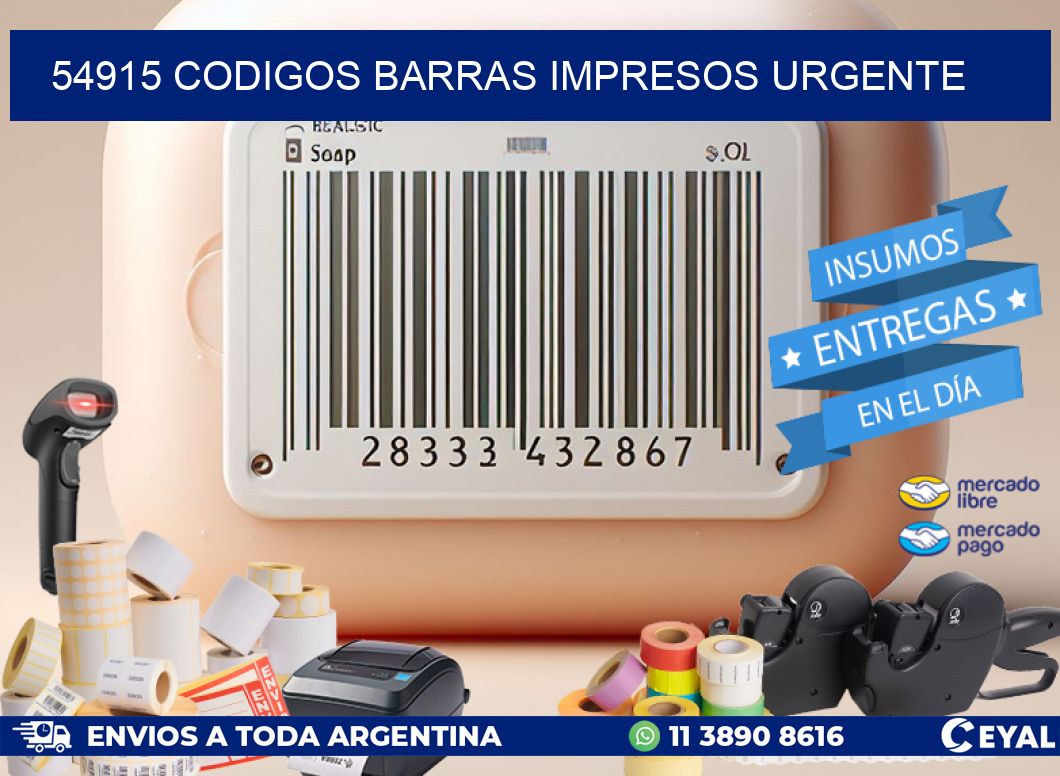 54915 CODIGOS BARRAS IMPRESOS URGENTE