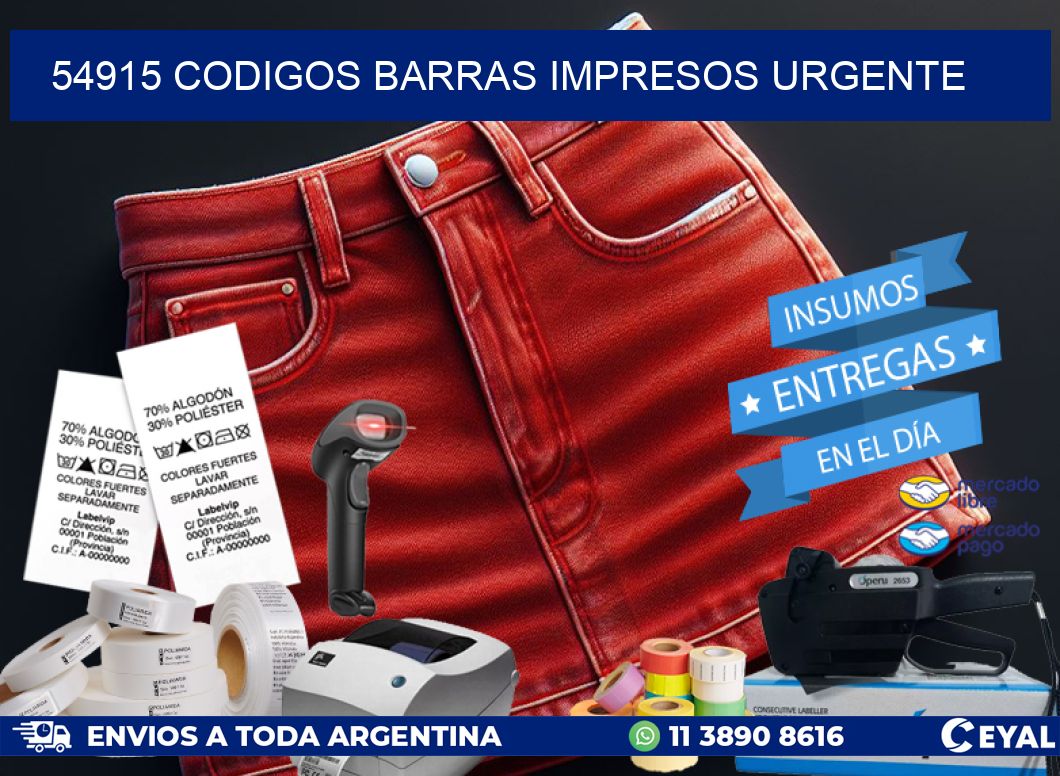 54915 CODIGOS BARRAS IMPRESOS URGENTE